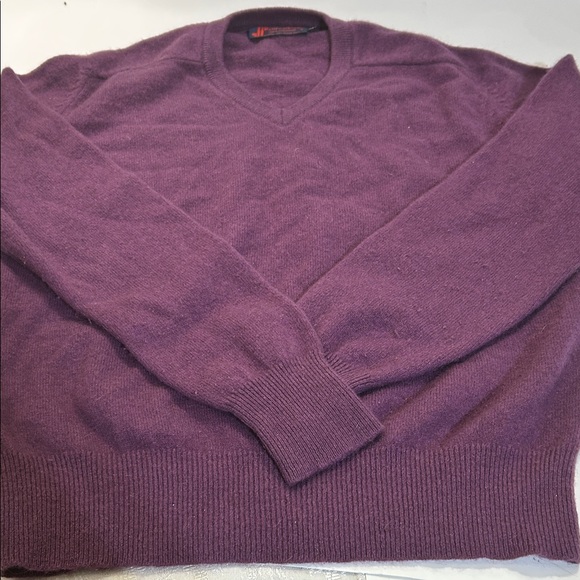 Purple Cashmere Men's Sweater - Picture 10 of 16